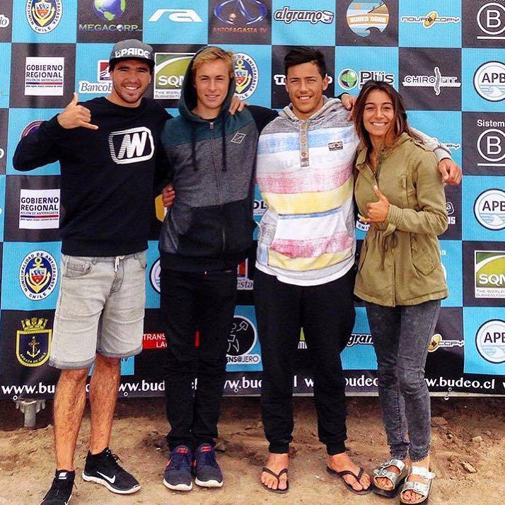 Da esquerda: António Cardoso, Miguel Adão, Gonçalo Pinheiro e Teresa Almeida em Antofagasta (CDANazare)