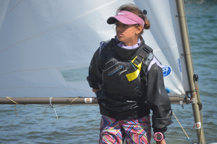 Beatriz Gago, Clube Naval de Portimão, venceu em Optimist Juvenis (®PauloMarcelino/Arquivo/Abril2015)
